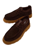 Male Brown Lace-up Suede Casual Shoes | Derimod