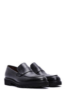 Men's Black Leather Casual Loafer | Derimod