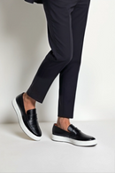 Men's Black Chunky Leather Loafers | Derimod