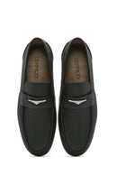Men's Black Leather Casual Loafer | Derimod