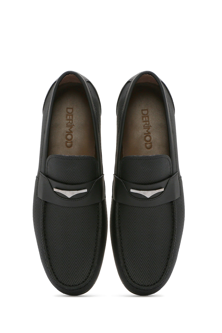 Men's Black Leather Casual Loafer