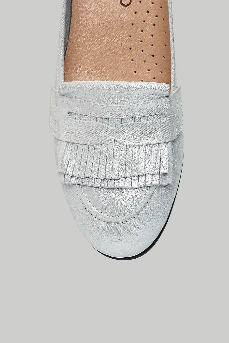 Gray Women's Leather Loafer