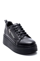 Women's Leather Zipper Detailed Shoes | Derimod
