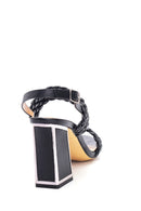 Women's Black Thick Heeled Sandals | Derimod