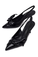 Women's Black Open Back Thin Heeled Shoes | Derimod