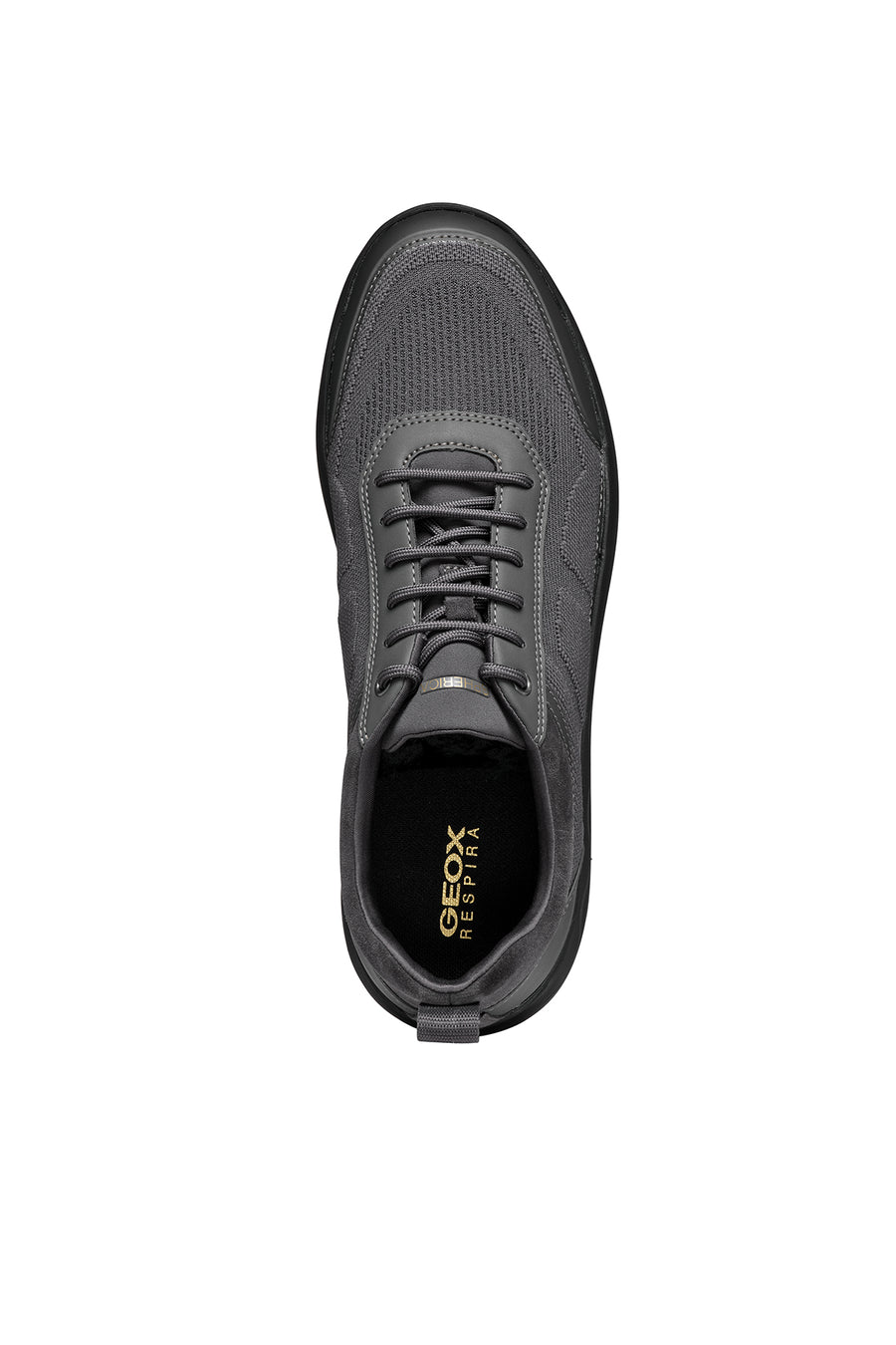 Geox Erkek Gri Spherica Bağcıklı Deri Sneaker