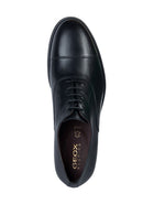 Geox Men's Black Decio Laced Leather Classic Shoes | Derimod