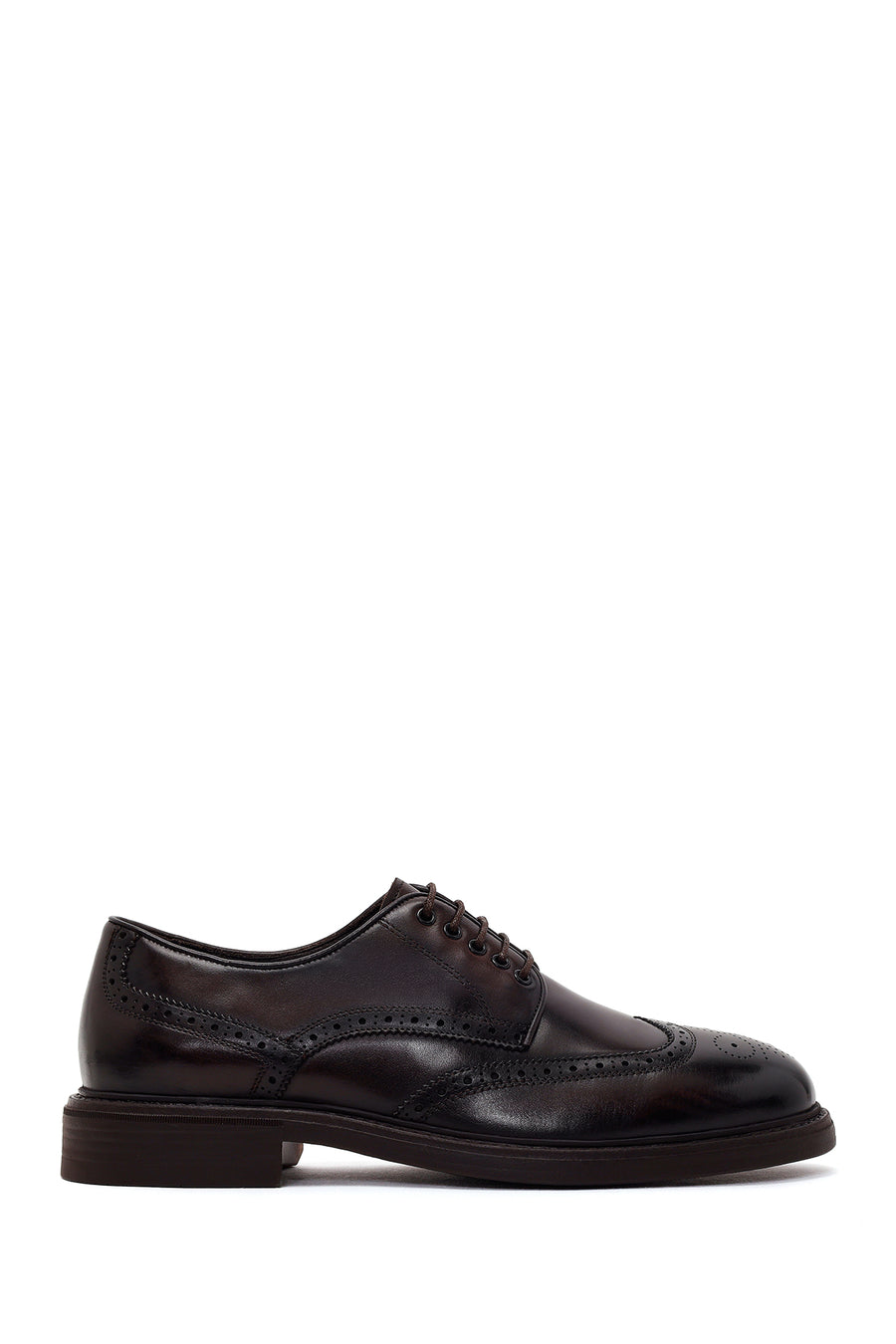 Male Brown Lace-up Leather Casual Shoes WM680028DV | Derimod