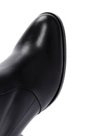 Women's Black Leather Heeled Boots | Derimod