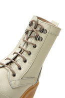 Women's Cream Leather Boots | Derimod