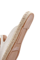 Women's Beige Stone Espadrille Slippers | Derimod