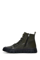 Men's Green Leather Boots | Derimod