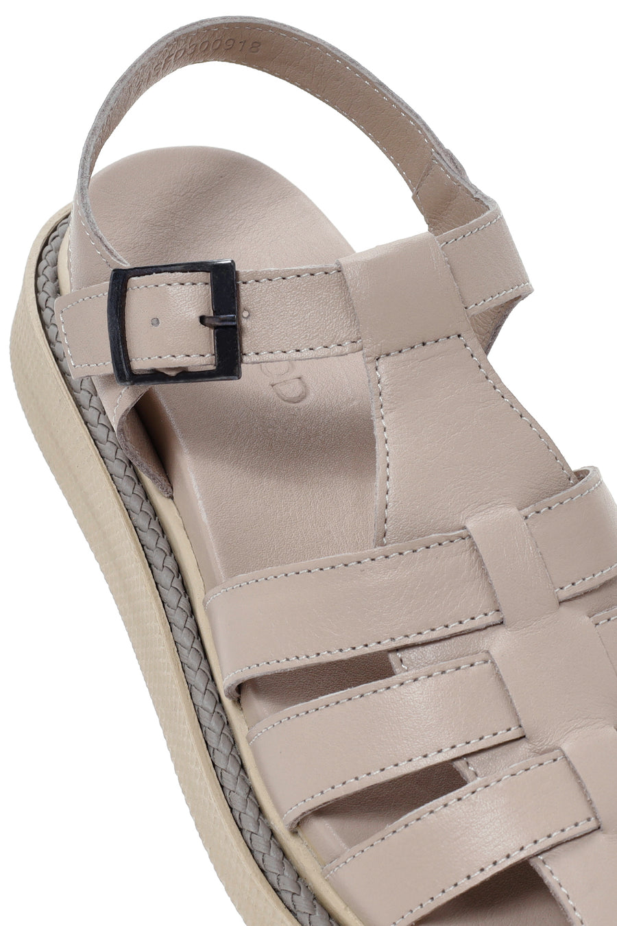 Kadın Vizon Bantlı Deri Comfort Sandalet