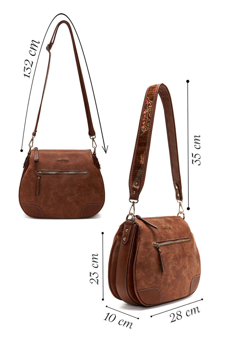 Women's Tan Strap Shoulder Bag