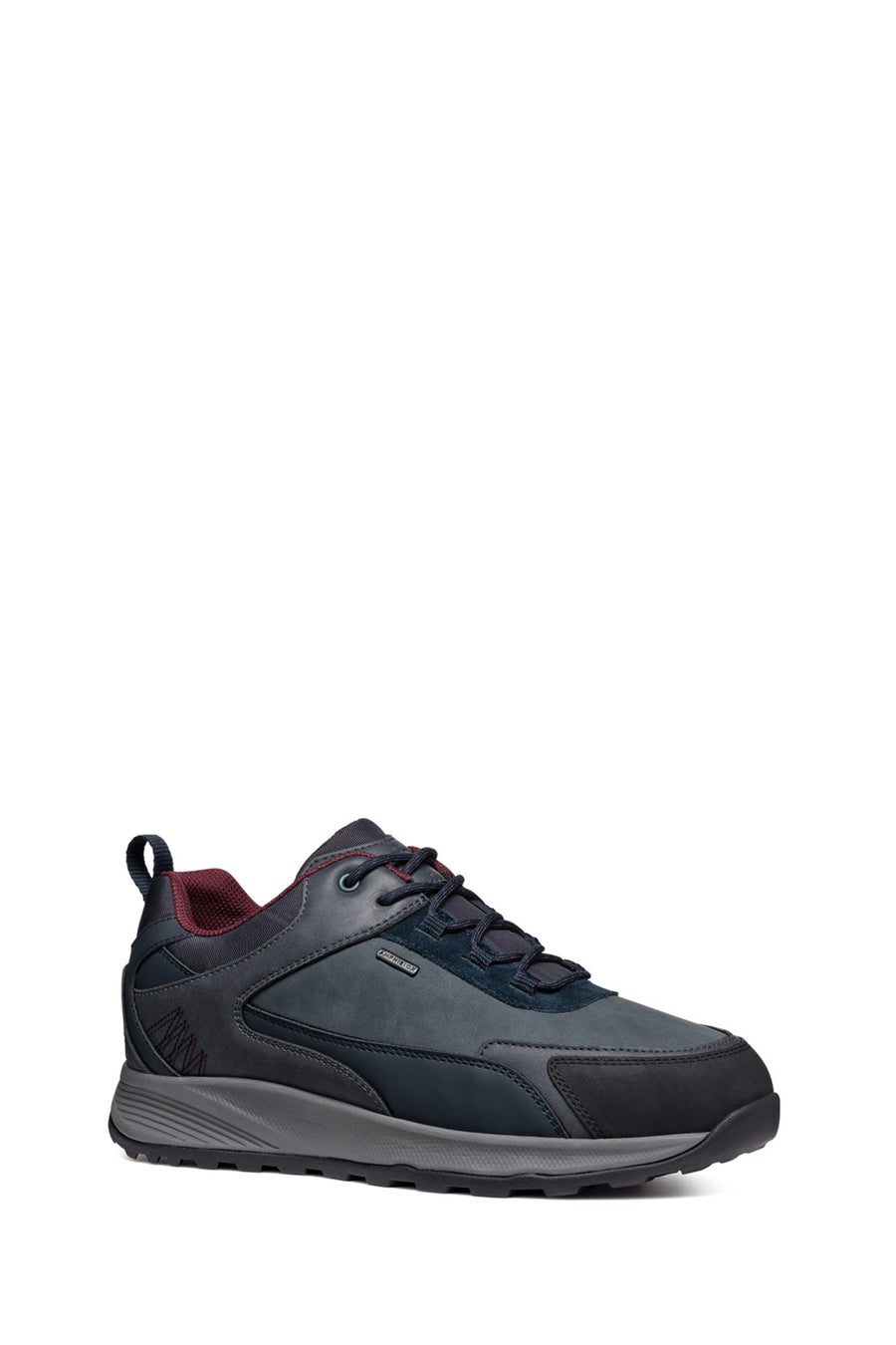 Geox Erkek Lacivert Bağcıklı Deri Sneaker