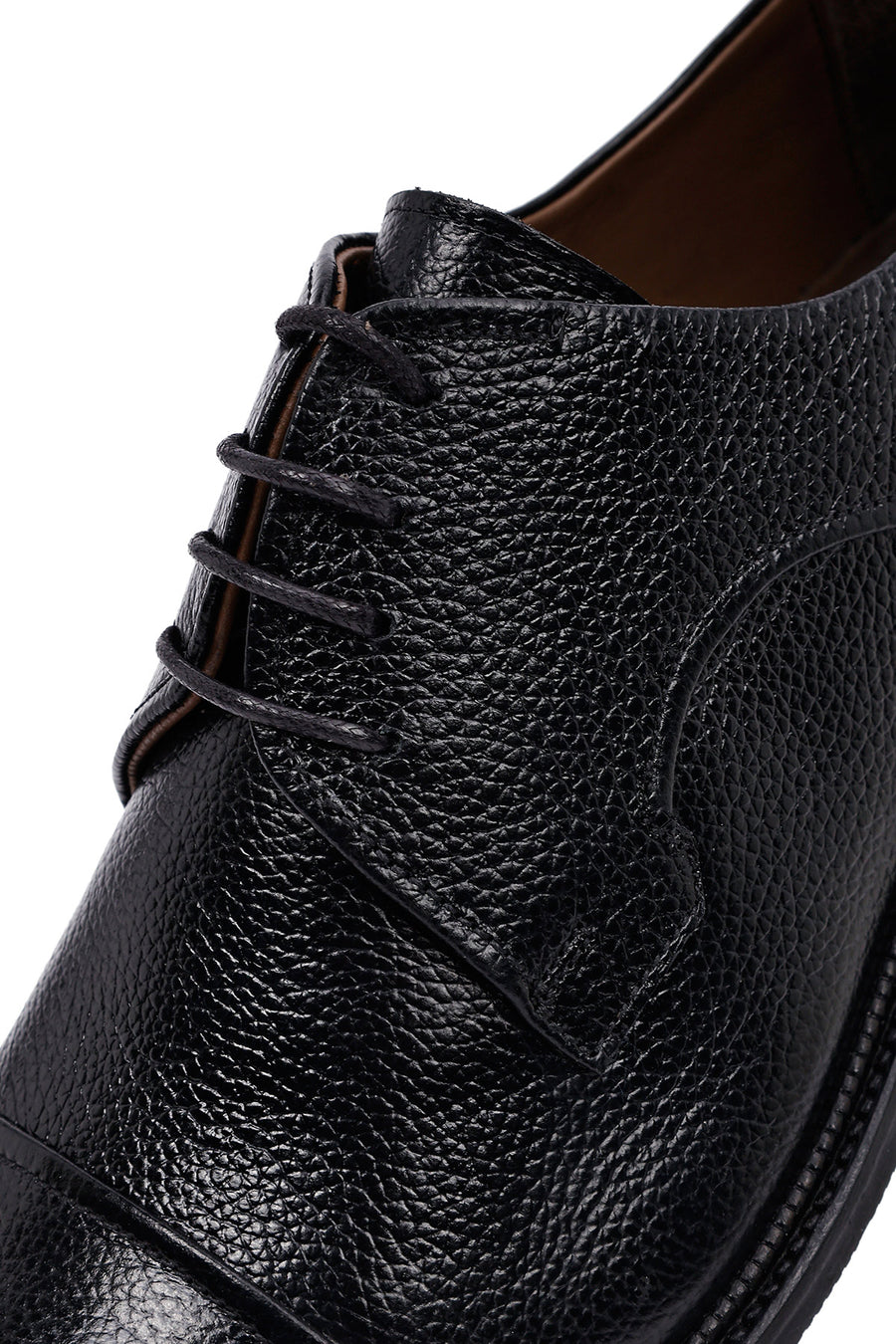Male Black Lace-Up Leather Casual Shoes