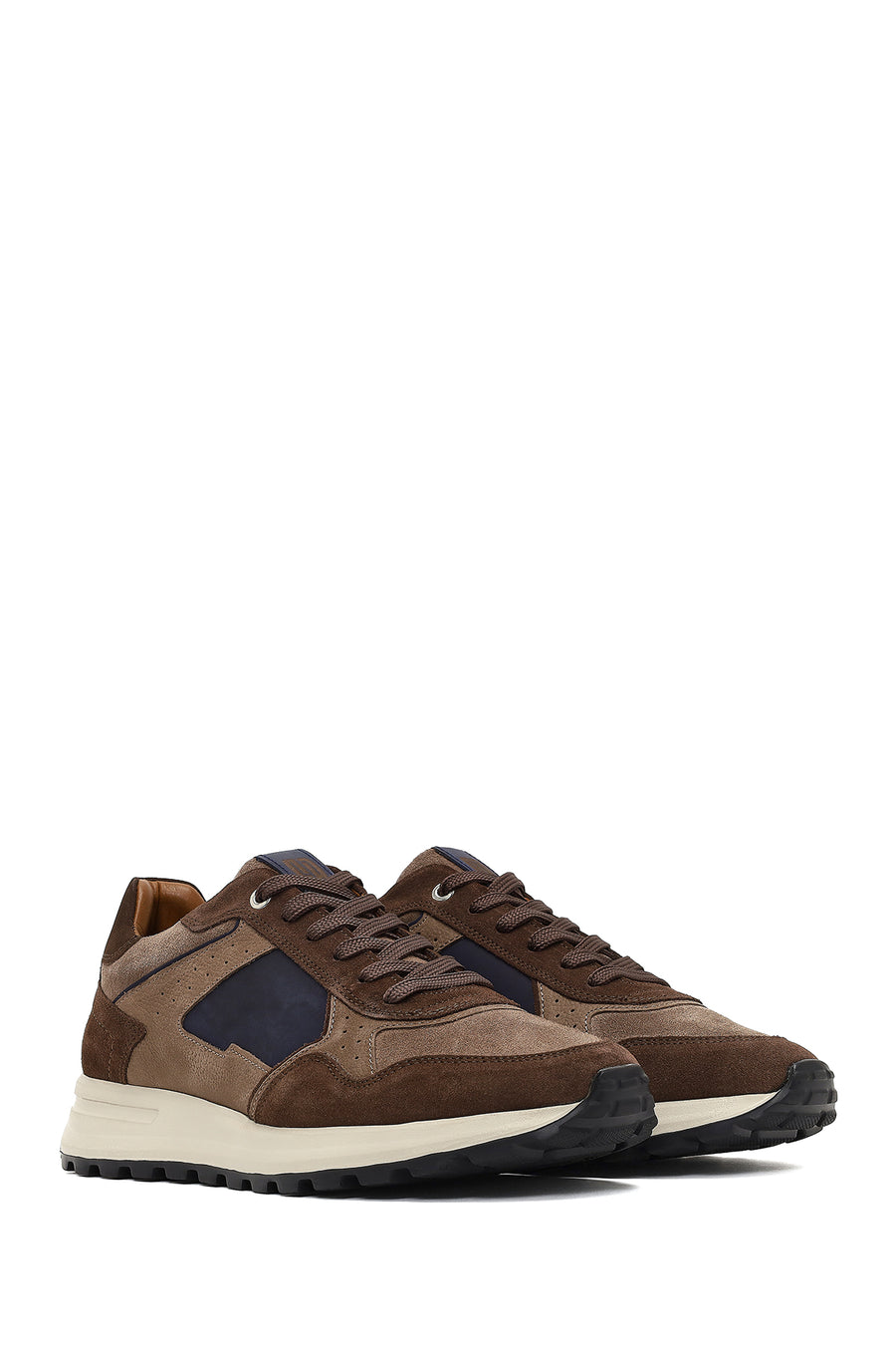 Men's Brown Lace-Up Leather Sneaker