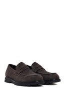 Erkek Gri Süet Deri Casual Loafer | Derimod