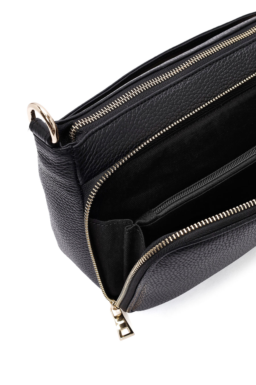 
Women's Black Long Strap Leather Shoulder Bag
