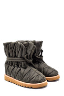 Women's Leather Puffy Boots | Derimod