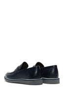 Erkek Lacivert Deri Casual Loafer | Derimod