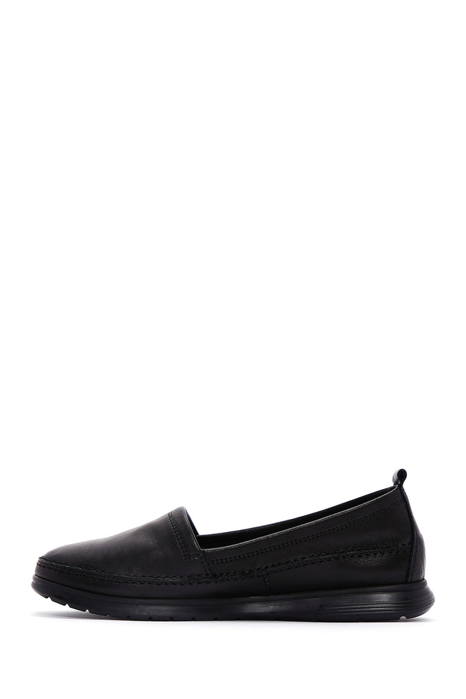 Kadın Siyah Deri Comfort Loafer_1