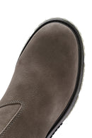 Men's Gray Nubuck Leather Casual Chelsea Boots | Derimod