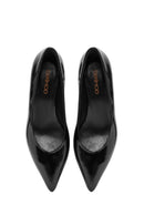 Women's Black Low Thin Heel Patent Leather Shoes | Derimod