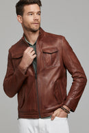 Benjamin Men's Leather Jacket | Derimod