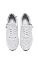 Women's White Printed Thick Soled Sneaker | Derimod