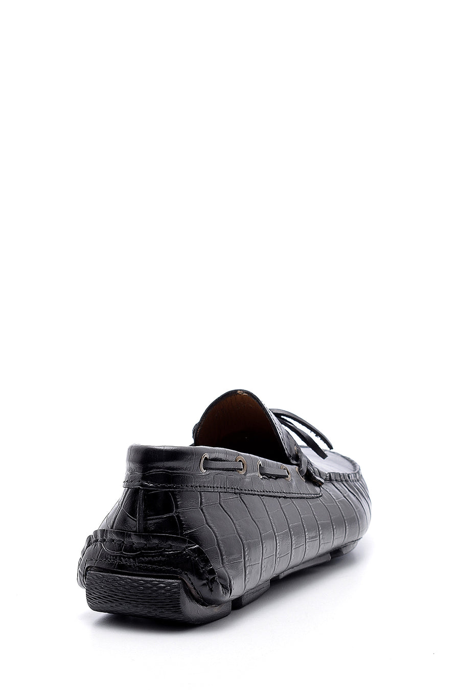 Erkek Kroko Detaylı Deri Loafer
