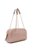 Women's Beige Chain Strap Quilted Shoulder Bag | Derimod