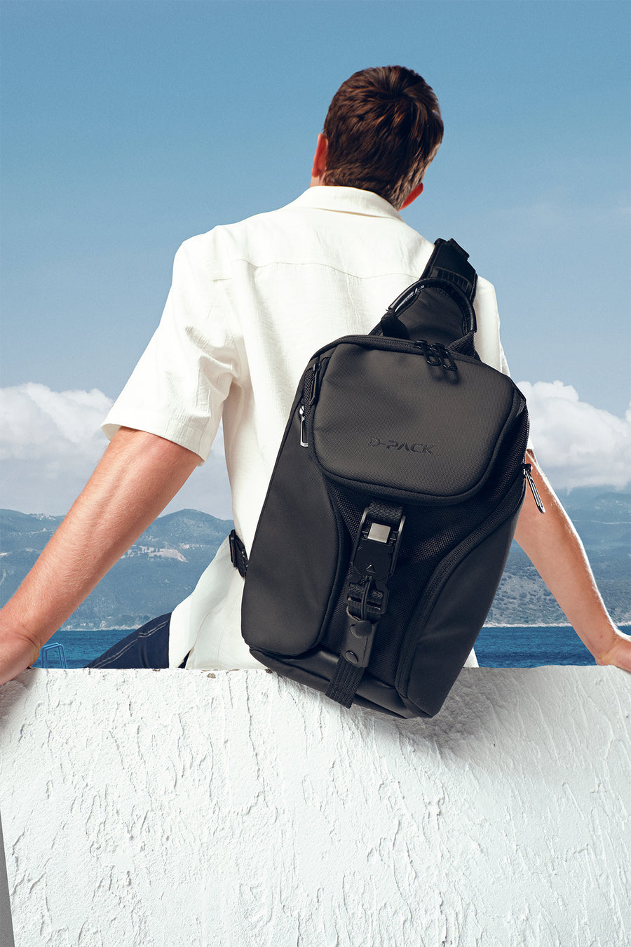 D-Pack Men's Black Long Strap Shoulder Bag 23WBD30096F | Derimod