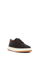 Men's Brown Lace-Up Thick-Soled Leather Casual Shoes | Derimod