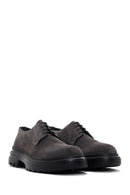 Men's Gray Suede Leather Casual Shoes | Derimod