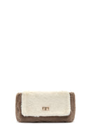 Women's Mink Long Strap Plush Crossbody Bag | Derimod