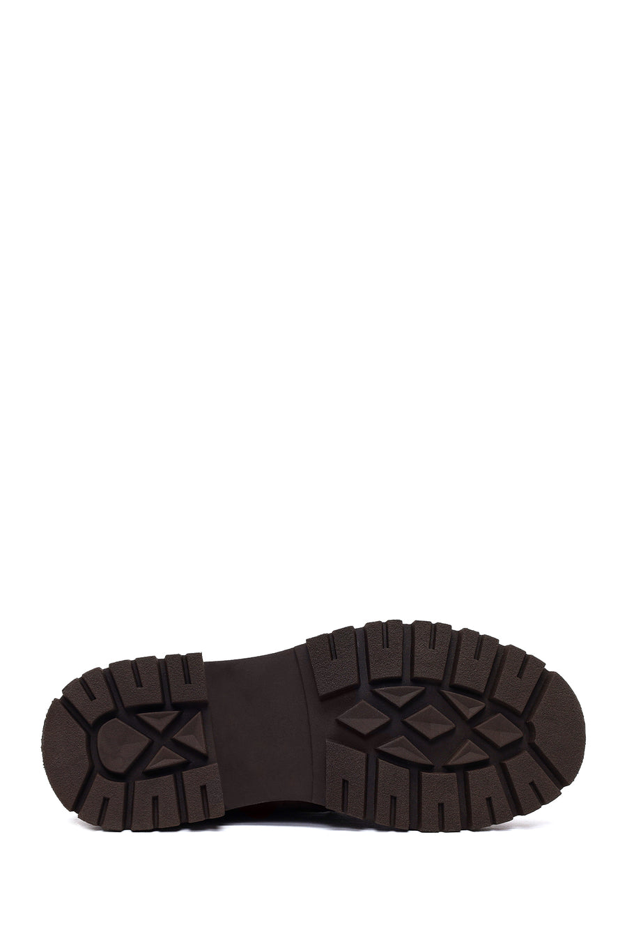 Woman Brown Lace-Up Fur-Detail Thick-Soled Suede Casual Shoes