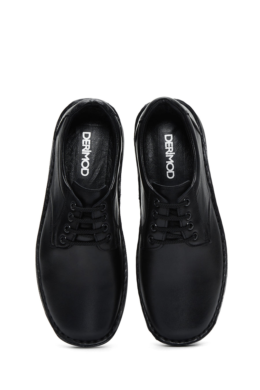 Men's Black Leather Casual Shoes