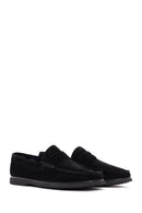 Derimod Fly Men's Black Suede Leather Casual Loafer | Derimod