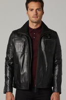 Clark Men's Leather Jacket | Derimod