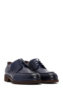 Men's Navy Blue Leather Classic Shoes | Derimod