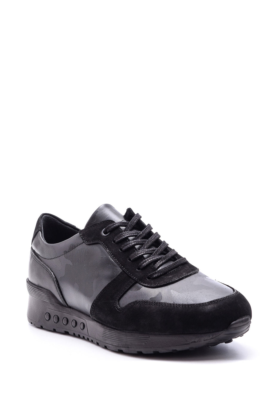 Erkek Süet Detaylı Deri Sneaker 19WFD340214 | Derimod