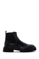 Men's Black Leather Chelsea Boots | Derimod