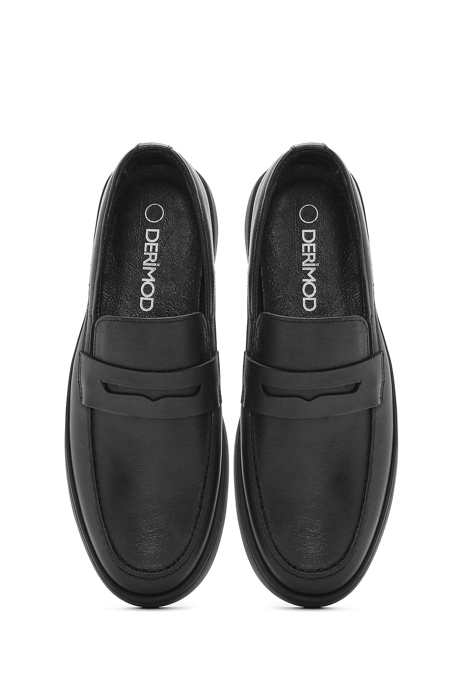 Men's Black Leather Casual Loafer