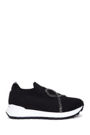 Women's Black Stone Sneaker | Derimod