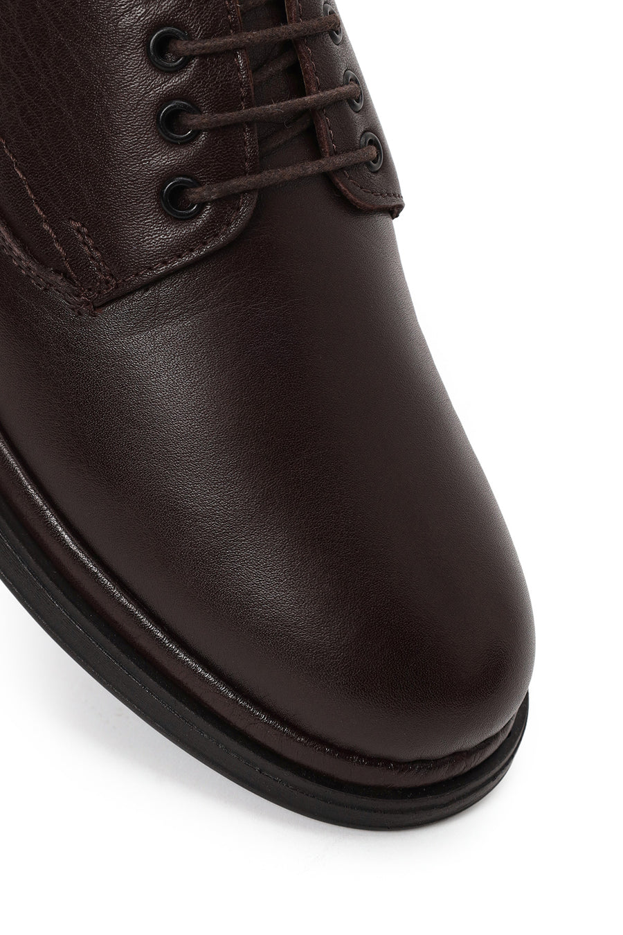 Male Brown Lace-up Leather Casual Shoes