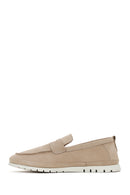 Men's Beige Nubuck Leather Casual Loafer | Derimod