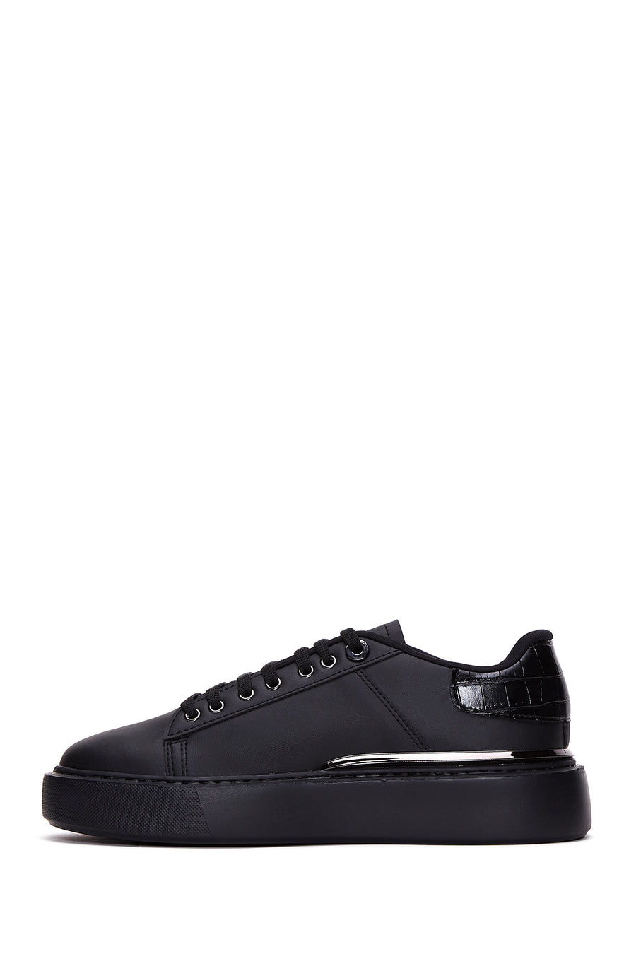 Men's Black Thick Soled Sneaker