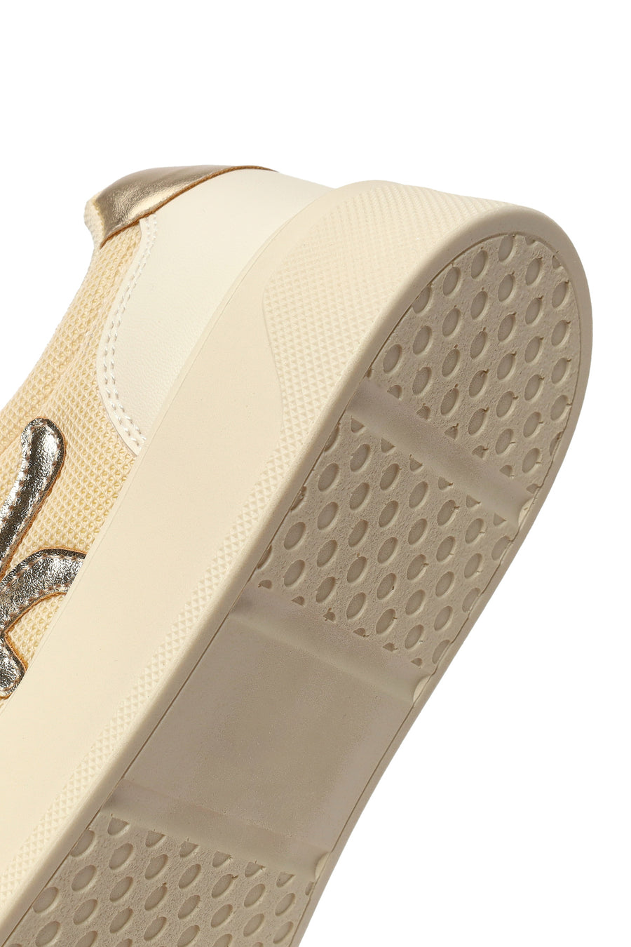 Woman Beige Lace-up Sneakers