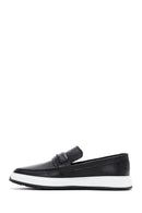 Erkek Siyah Deri Loafer | Derimod